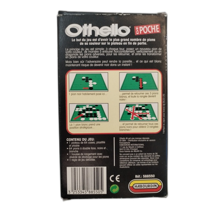 Othello de Poche Habourdin - Jeu Stratégie Vintage 2 Joueurs - 9 ans -