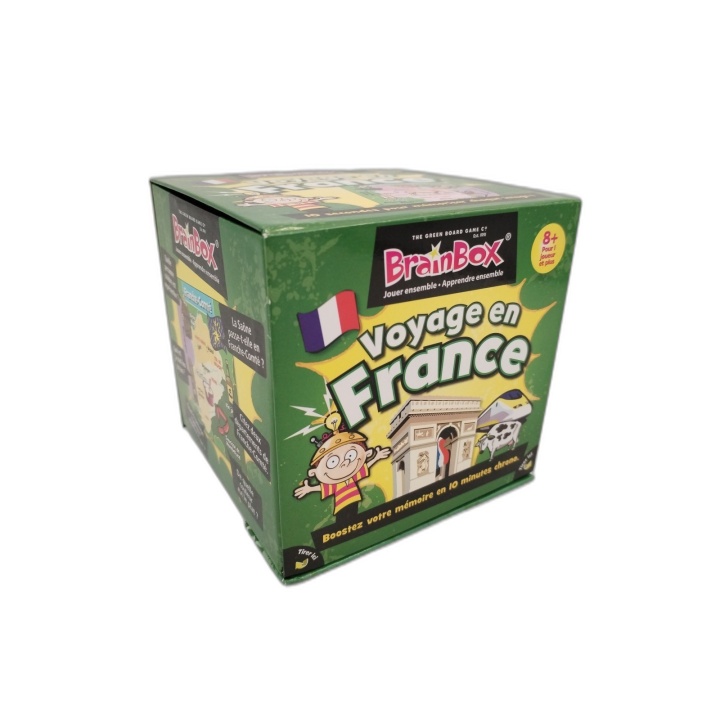 BrainBox Voyage en France - Green Board Game - Jeu Mémoire 1+ Joueurs