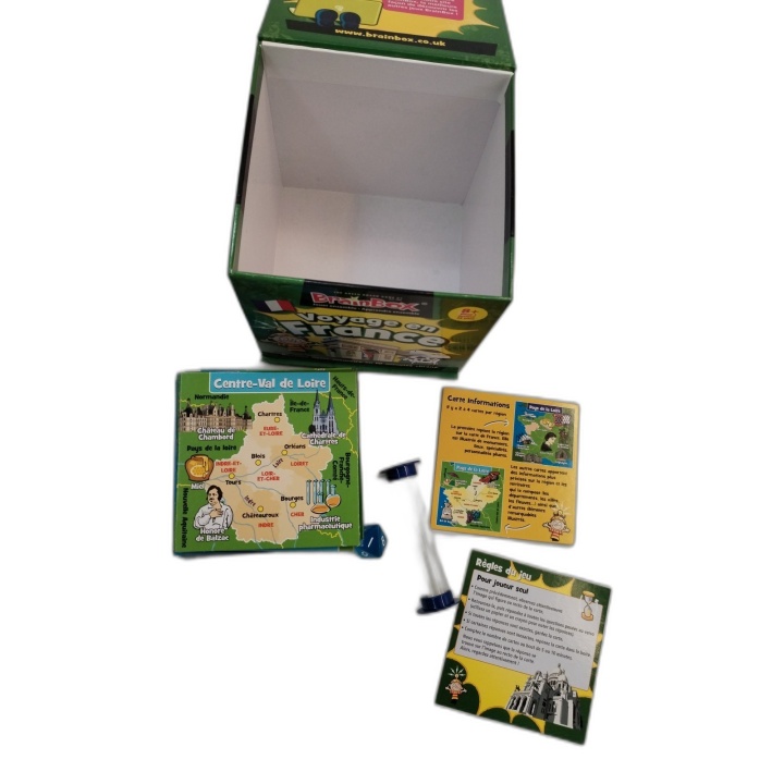 BrainBox Voyage en France - Green Board Game - Jeu Mémoire 1+ Joueurs