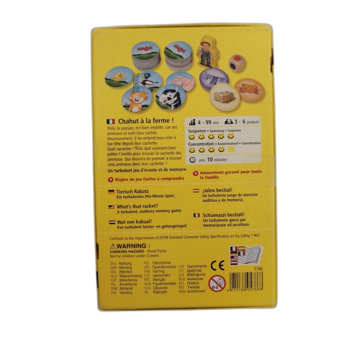 Chahut à la Ferme - HABA - Jeu Mémoire Enfants 2-6 Joueurs - Dès 4 ans