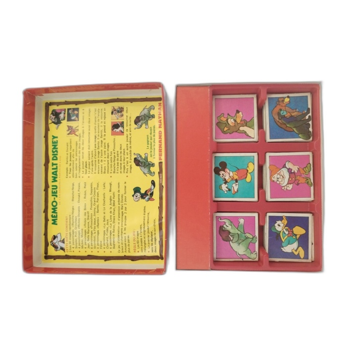 Mémo-Jeu Walt Disney - Nathan - Jeu Mémoire Enfant - Vintage Mickey Pi