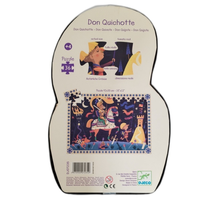 Don Quichotte Djeco - Puzzle Silhouette 36 Pièces - Dès 4 ans - Occasi