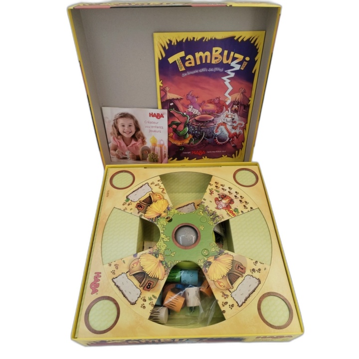 Tambuzi - HABA - Jeu Réflexes Buzzer Bongo Électronique 2-6 Joueurs -
