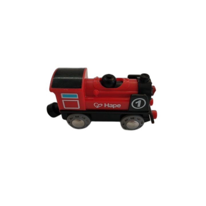 Hape Locomotive Vapeur Lumineuse à Piles - Train Bois Circuit Rail Enf