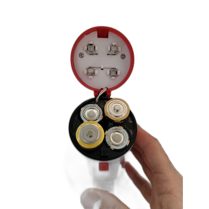 Mégaphone Haut-Parleur Portable Blanc Rouge - Alarme Sirène - Piles Fo