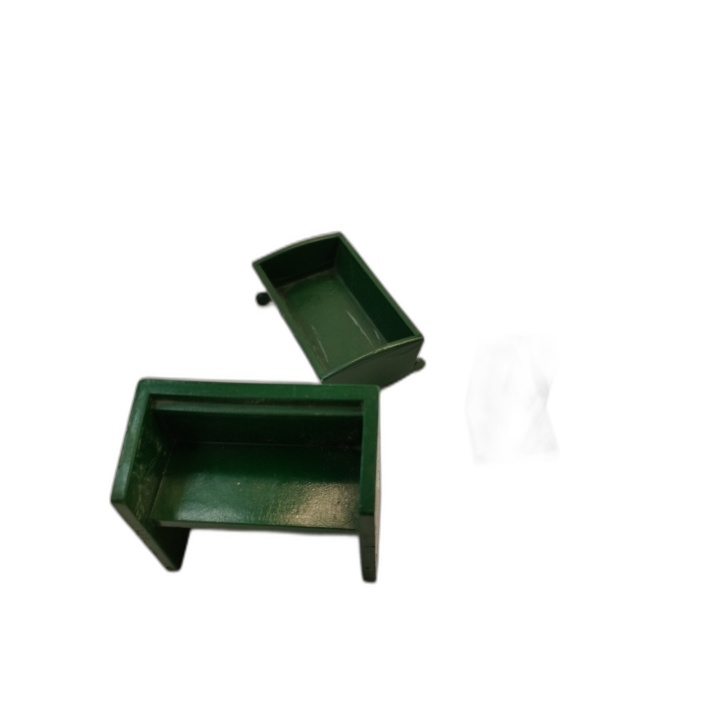 Playmobil Lot Mobilier Scolaire Vert - Chaises Bureaux Piano Classe -