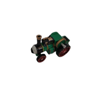 Tracteur à Vapeur Miniature Die-Cast Vert - Figurine Véhicule Rétro Co