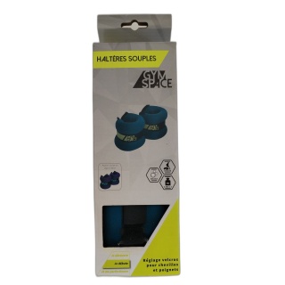 Haltères Souples Gym Space 0,5 kg x2 - Chevilles & Poignets - Réglable