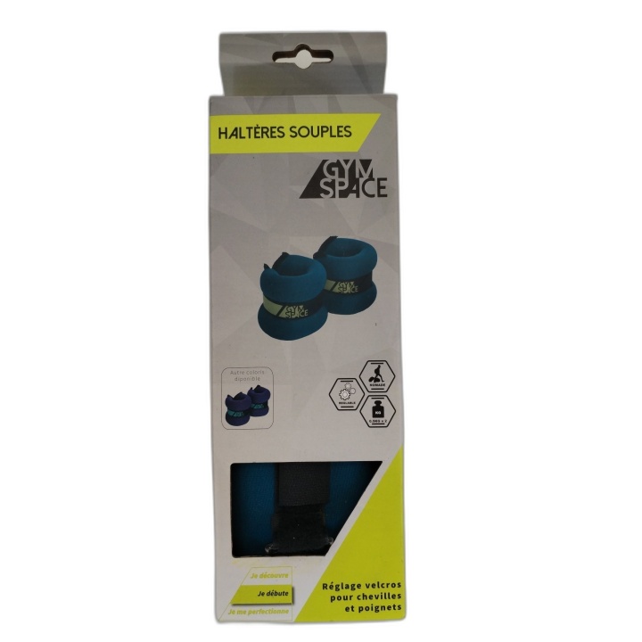 Haltères Souples Gym Space 0,5 kg x2 - Chevilles & Poignets - Réglable