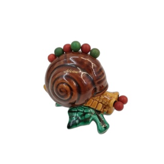 Escargot Céramique Souvenir Nice Vintage - Piques Décor Boules - Figur