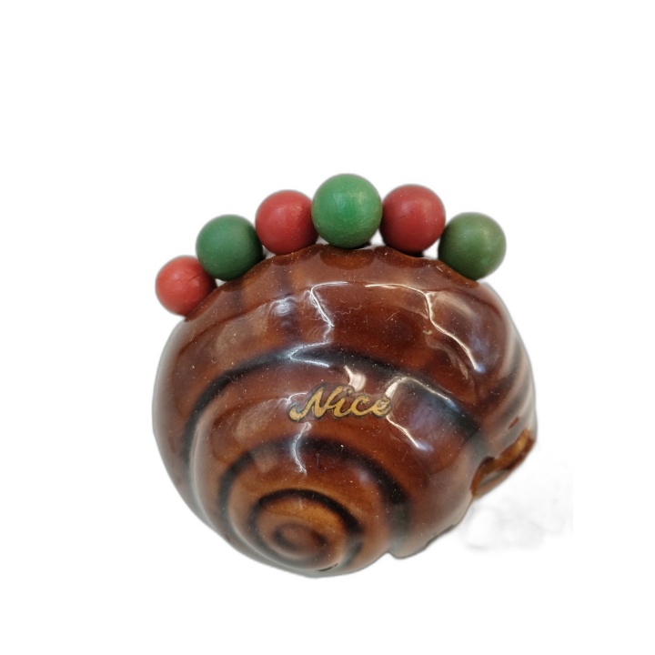 Escargot Céramique Souvenir Nice Vintage - Piques Décor Boules - Figur