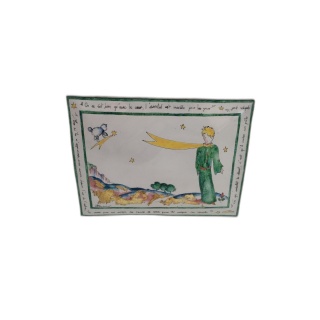 Le Petit Prince Peinture Signée Boignal Plaque Émaillée Encadrée — Œuv