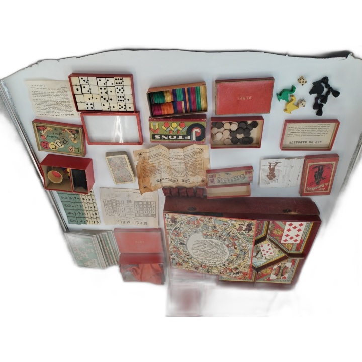 Coffret Jeux Anciens JLR - Loto Dominos Dames Cartes La Puce Ramoneur