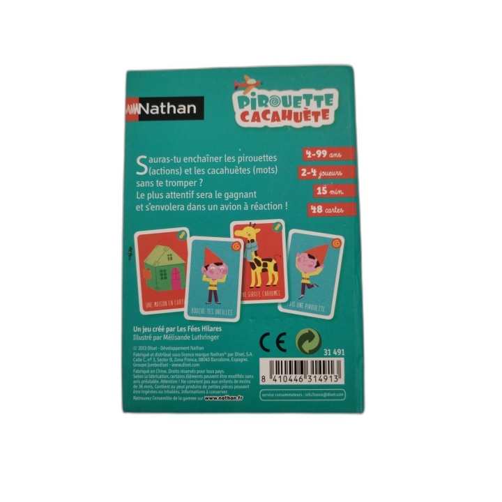 Pirouette Cacahuète - Nathan - Jeu Mots Actions Réactions - 4-99 ans -