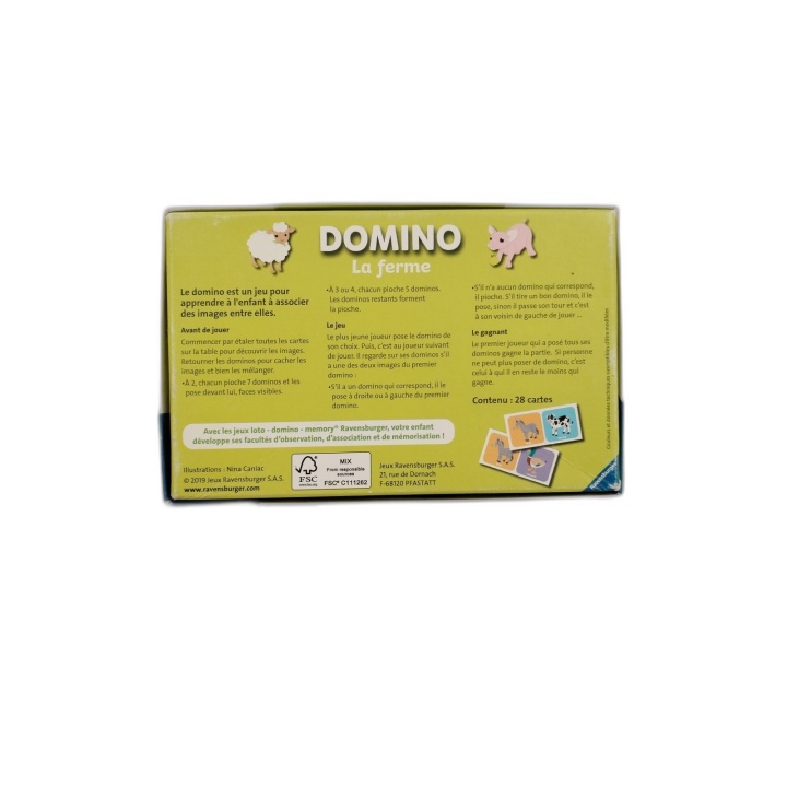 Domino La Ferme - Ravensburger - Jeu Éducatif Enfant 2 ans+ - Occasion