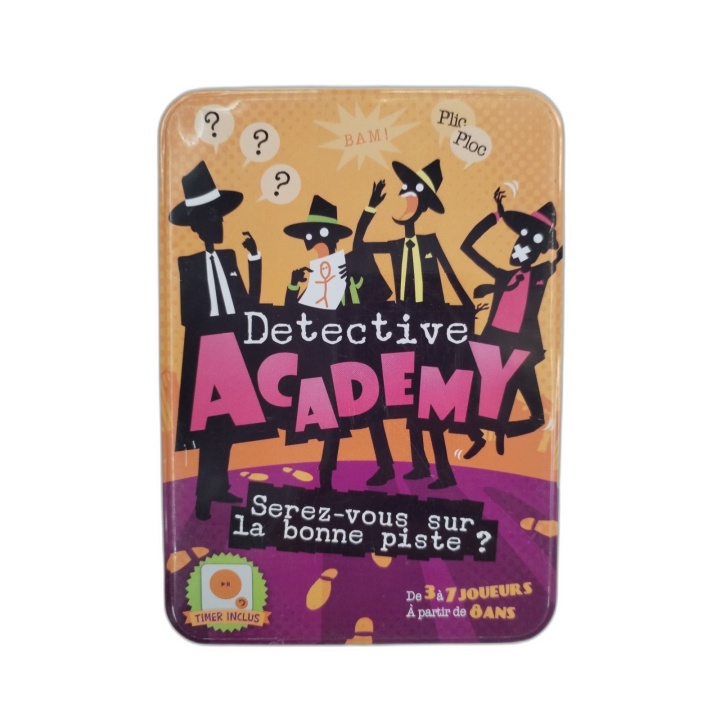 Detective Academy - Jeu Enquête 3-7 Joueurs - 8 ans+ - Timer Inclus -
