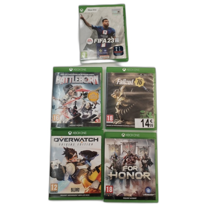 Lot 5 Jeux Xbox One - FIFA 23, Fallout 76, Overwatch, Battleborn, For
