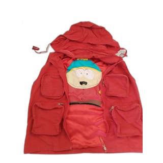 Veste Rouge Homme South Park Cartman Capuche Multi-Poches - Pièce Coll