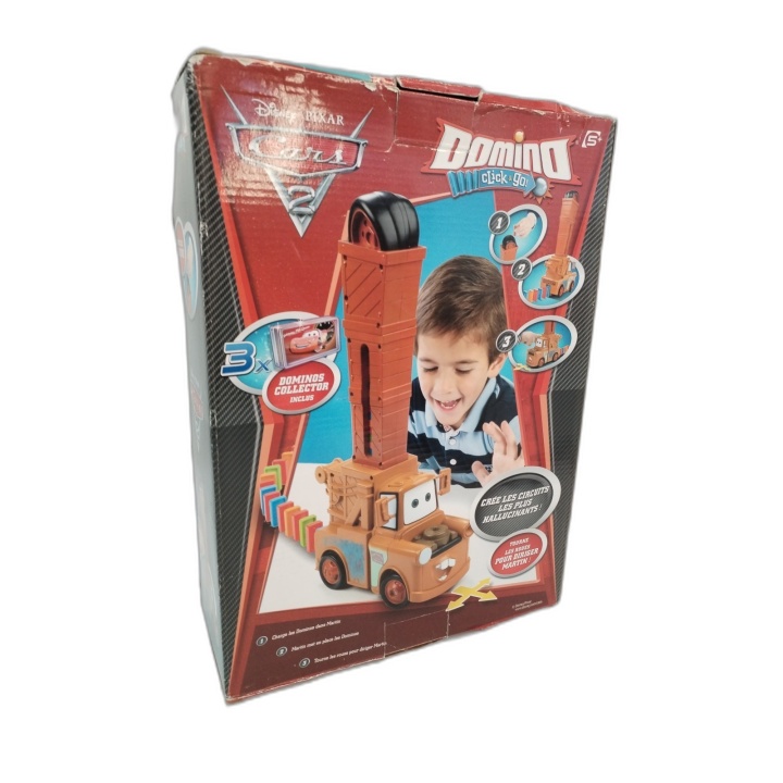 Cars 2 Domino Click & Go Mater Set - Disney Pixar - 50 Dominos + 3 Col