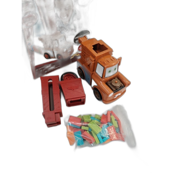 Cars 2 Domino Click & Go Mater Set - Disney Pixar - 50 Dominos + 3 Col