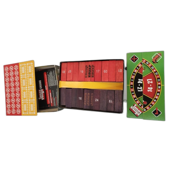 Jenga Casino MB Hasbro - Jeu Adresse & Stratégie 2 Joueurs+ - 18 ans -