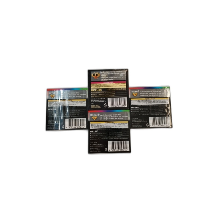 Lot 4 Disquettes Maxell 2HD 1.44MB MF2-HD Windows MS-DOS Formatées - N