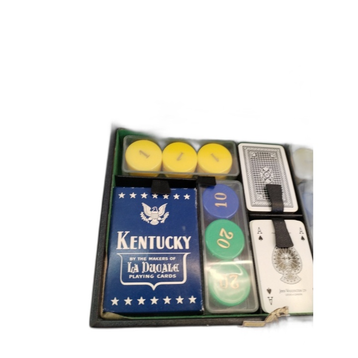 Coffret Bridge & Poker La Ducale Kentucky - Jetons + 4 Jeux de Cartes
