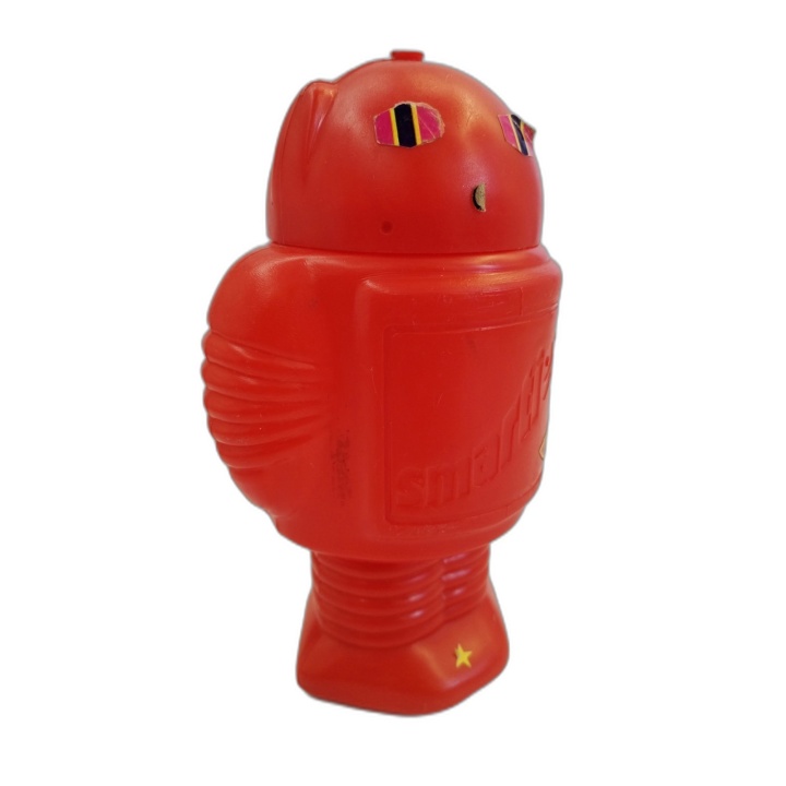 Robot Jouet Vintage Rouge Plastique Années 80 - Figurine Rétro Science