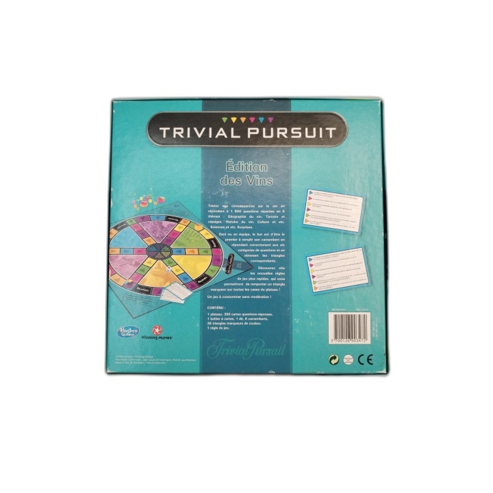 Trivial Pursuit Édition des Vins Hasbro - Quiz 2-6 Joueurs - 1800 Ques