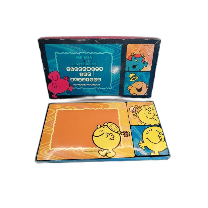 Set Napperon & Dessous de Verre Mr. Men Little Miss Vintage - 6 Couver