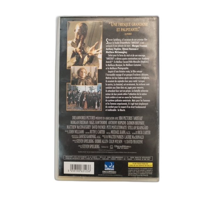 Amistad - Steven Spielberg - Film VHS - Morgan Freeman Anthony Hopkins