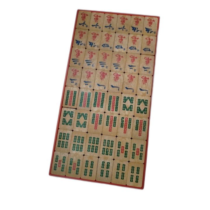 Mah-Jong AMAC Paris - Jeu de société traditionnel vintage - Tuiles + R