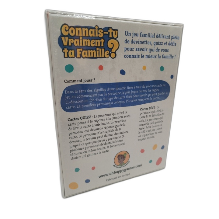 Connais-tu Vraiment ta Famille ? - Jeu de Cartes Famille - Dès 6 ans -