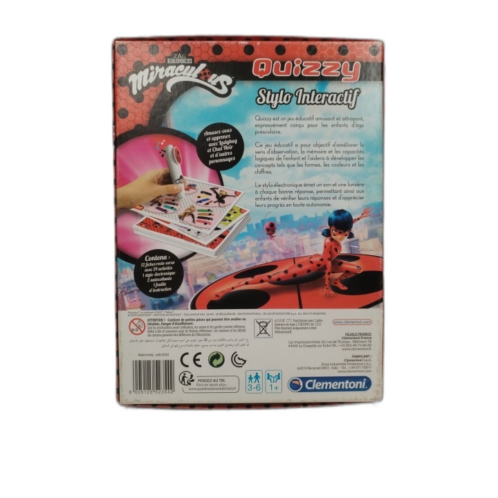 Quizzy Miraculous Stylo Interactif Clementoni - 24 Activités 200 Quiz
