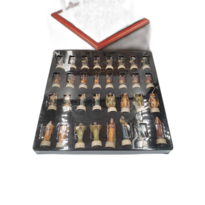 The Chessmen - Jeu d'Échecs de Collection Figurines Historiques Peinte