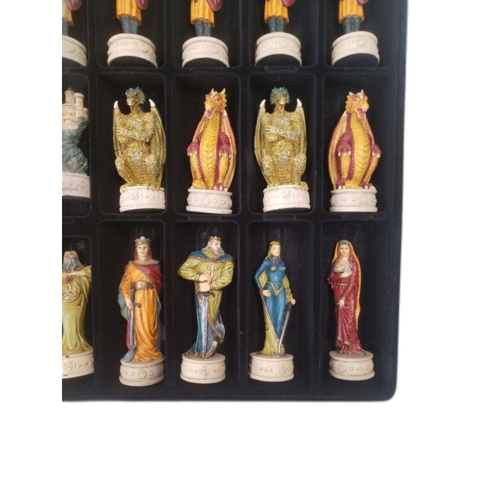 The Chessmen - Jeu d'Échecs de Collection Figurines Historiques Peinte