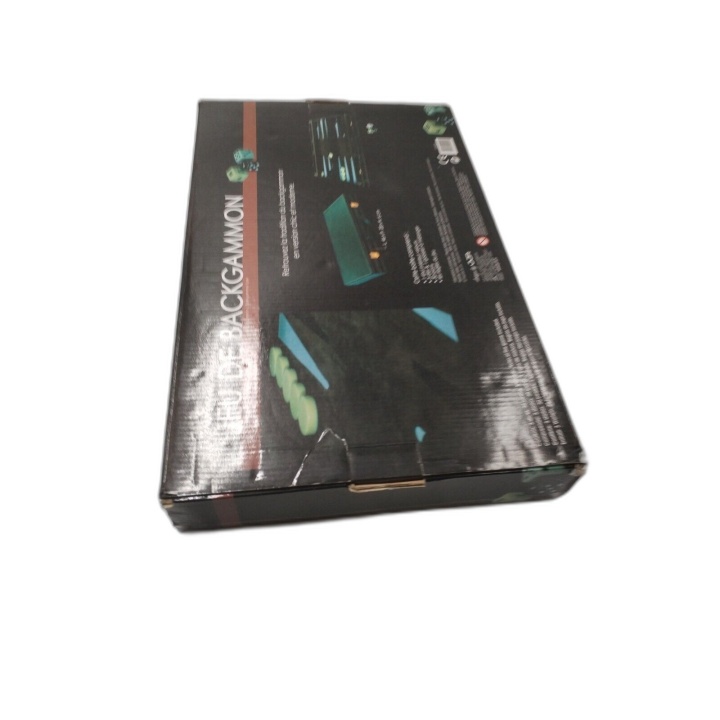 Jeu de Backgammon Luxe - Coffret Valise Velours 46cm - 30 Pions 3 Dés