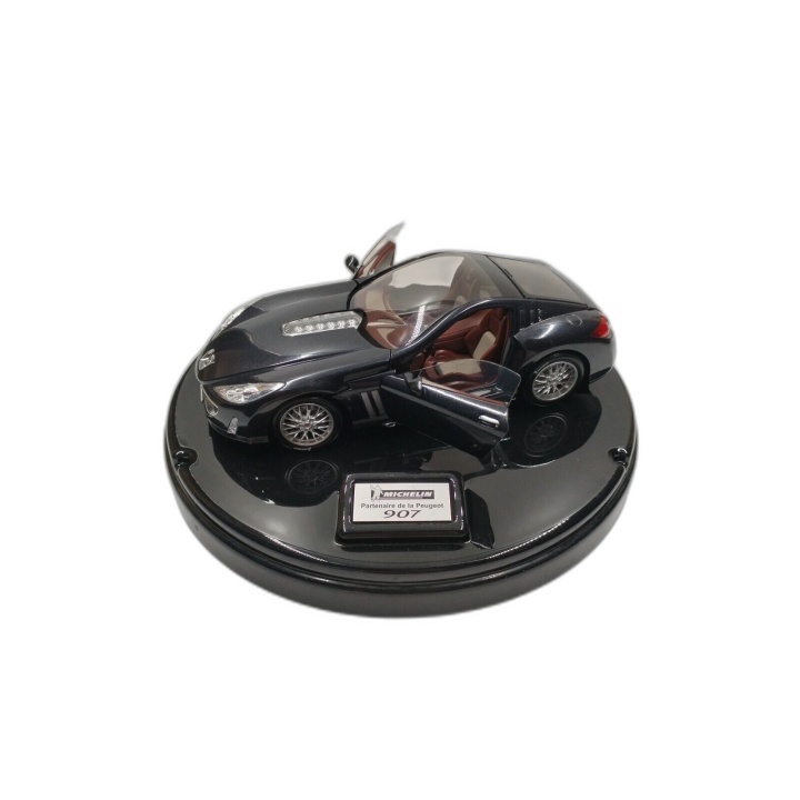Voiture Miniature Peugeot 907 Noire sous Globe - Édition Michelin - Co
