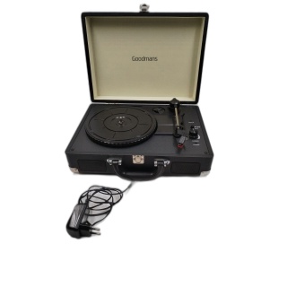 Tourne-Disque Bluetooth Goodmans Valise Noir - Vinyle Vintage - Comple
