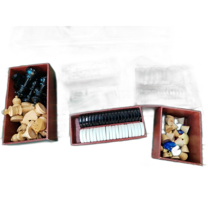 Coffret Jeux Ancien Au Nain Bleu Paris - Backgammon Échecs Roulette Do