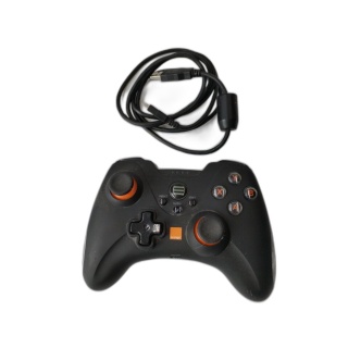 Manette Sans Fil Wii Orange & Noire avec Câble USB - Turbo - Occasion