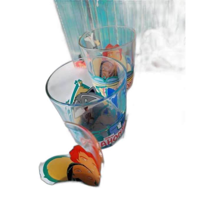 Coffret 6 Verres Disney Pocahontas VMC France Années 90 - Collector Sé