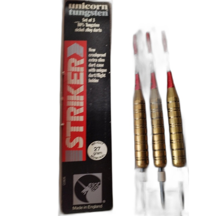 Fléchettes Unicorn Tungsten Striker 27g - Set 3 Darts 80% Tungstène +