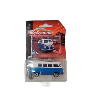 Majorette VW T1 Volkswagen Combi Miniature Métal Bleu/Blanc - Neuf sou