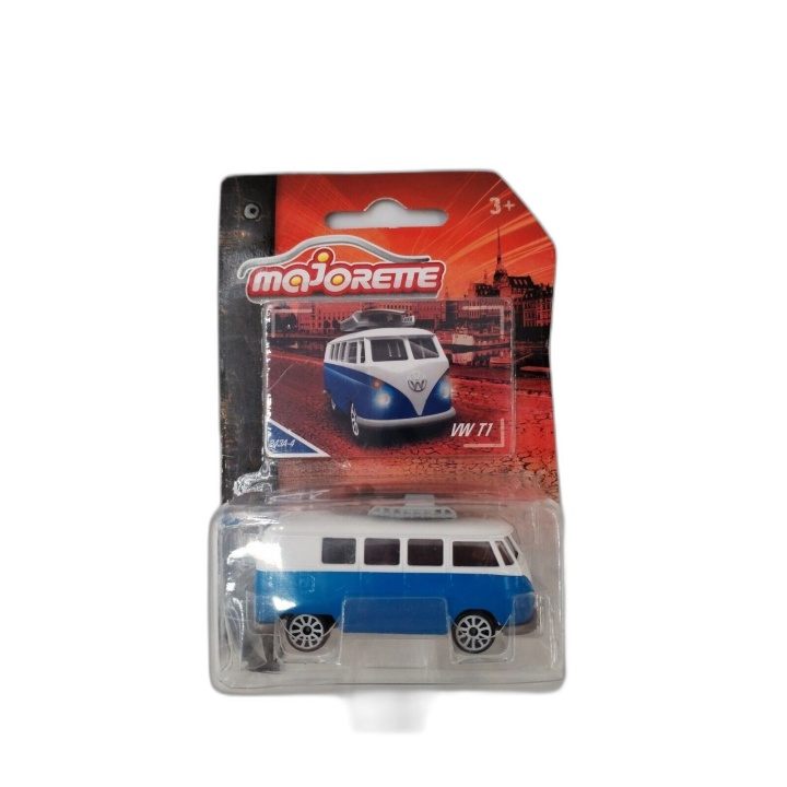 Majorette VW T1 Volkswagen Combi Miniature Métal Bleu/Blanc - Neuf sou