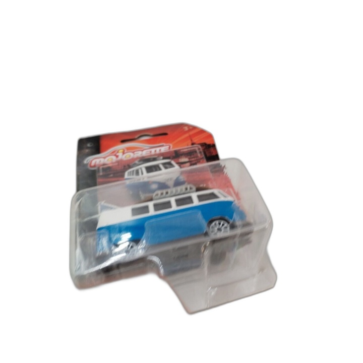 Majorette VW T1 Volkswagen Combi Miniature Métal Bleu/Blanc - Neuf sou