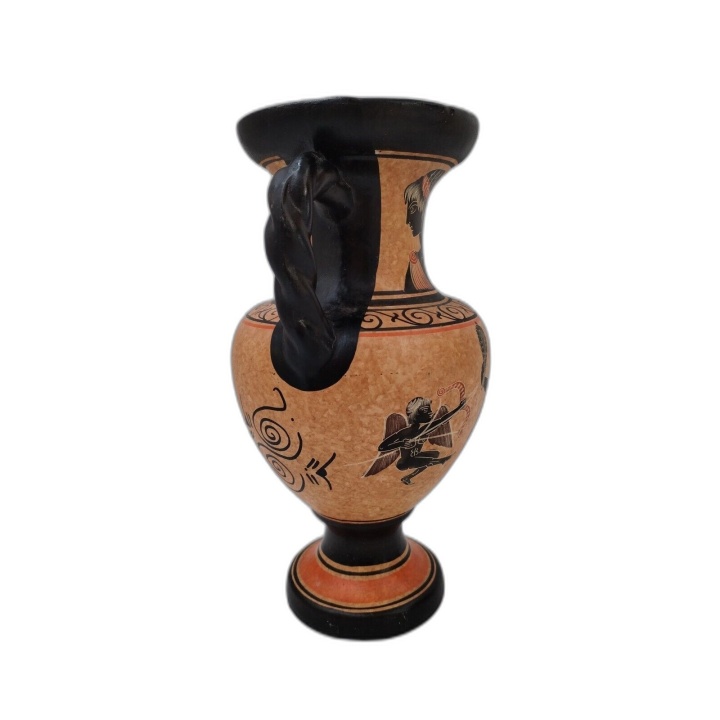 Amphore Grecque Céramique Hand Made Greece - Scène Mythologique Apollo
