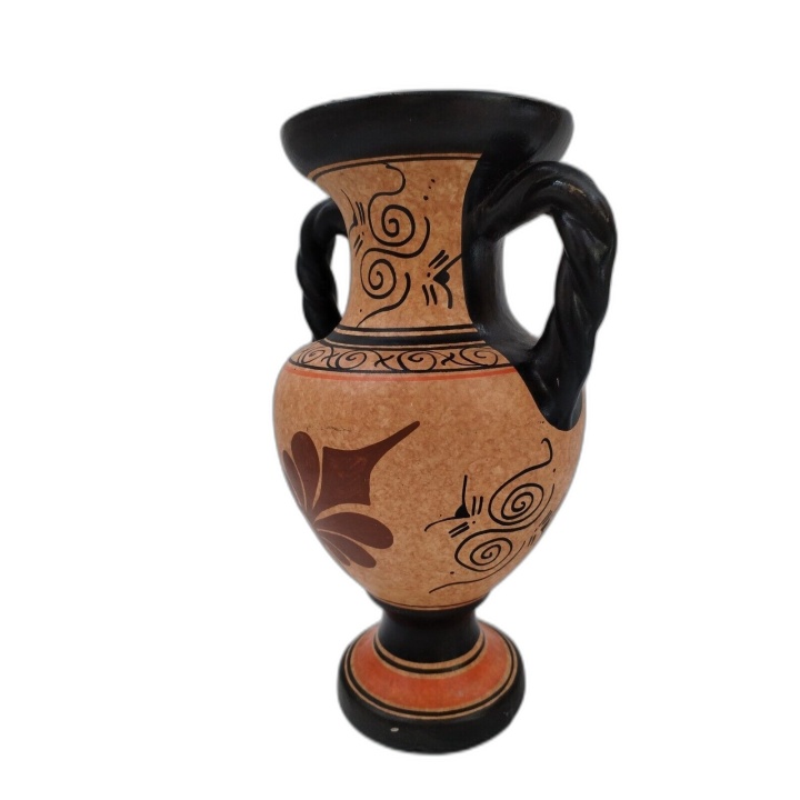 Amphore Grecque Céramique Hand Made Greece - Scène Mythologique Apollo