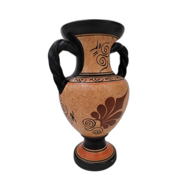 Amphore Grecque Céramique Hand Made Greece - Scène Mythologique Apollo