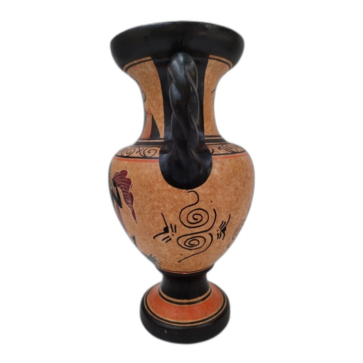 Amphore Grecque Céramique Hand Made Greece - Scène Mythologique Apollo